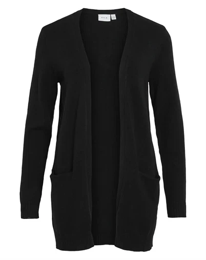 Vila - VIRil Open Strik Cardigan - Black